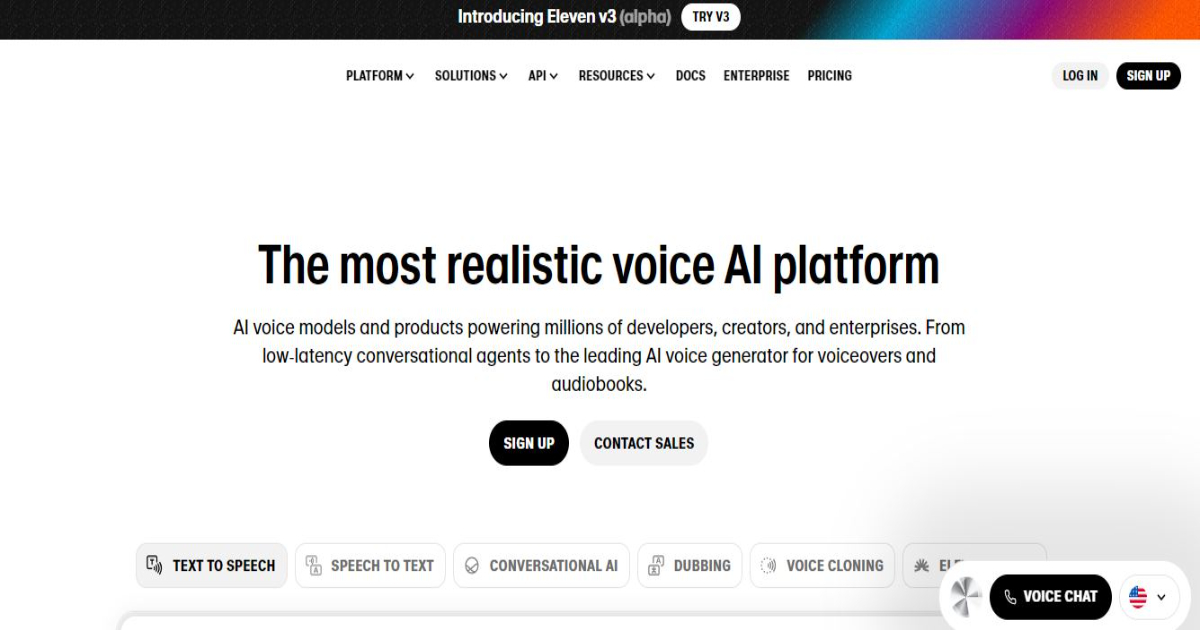 Elevenlabs: Best AI for voice cloning and text-to-speech generation