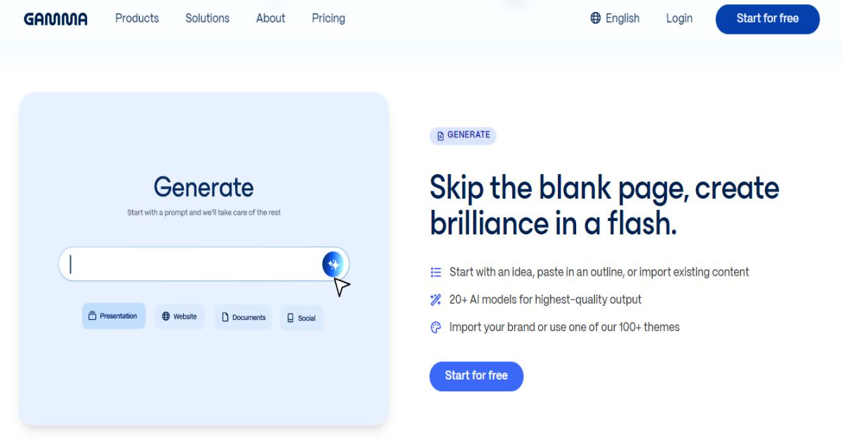 Gamma App: Best AI for Presentation Creation