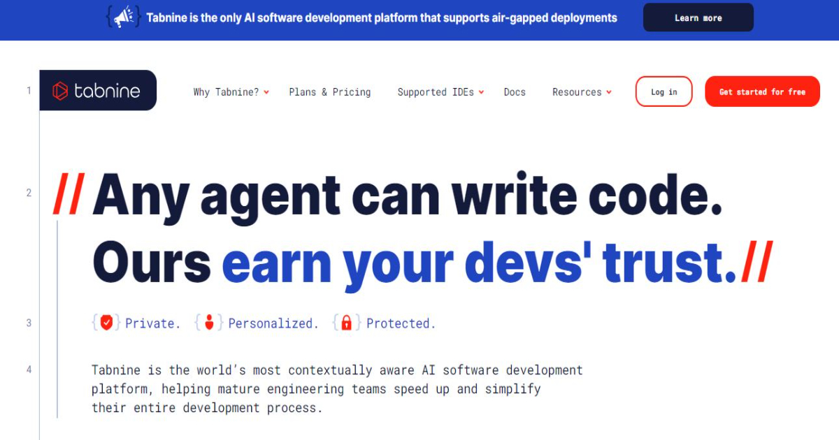 Tabnine AI Coding Agent: Top 15 Must-Have AI Coding Agents for Vibe Coders in 2025